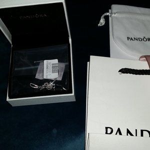 NEW Authentic Pandora Sparkling Bow Slider Bracele